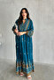 %100 Viscose Bohemian Alaçatı Dress Buttoned Patterned Viscose Dress Modest Dress - 2