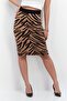 Women Animal Print Midi Skirt, Multicolor