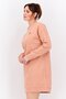 Women Embroidered Logo Sweater Dress, Peach - 2