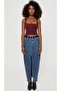 Kare Yaka Geniş Askılı Basic Bluz ( Crop Değildir ) - 3