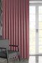 Velvet Textured Series Dried Rose Close Pleat (1x3) Single Wing Background Curtain - 4