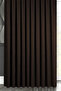 Velvet Textured Series Dark Brown Close Pleat (1x3) Single Wing Background Curtain - 2