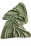 Pearl Beaded Gold Hand Embroidered Scarf Writing 100x100cm