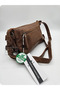 21k barcelona faux wash leather cross shoulder bag coffee - 4