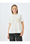 Beige Crew Neck T-Shirt - 3