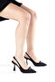 Women's Black Suede Bow Detail Heel Stiletto - 2