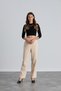 Işil 4550-High Waist Pocketless Palazzo Pants - 5