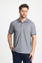Men's Non-Shrinkable 100% Cotton Fabric Slim Fit Slim Fit Navy-White Non-Curling Polo Neck T-Shirt