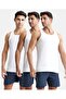 Mordern Classic Basic Vest 3Pcs Pck 8820-03 White - 2