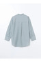 Lcw Modest Green Floral Oversize Women's Shirt Tunic - 2
