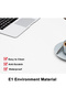 Crafted ZCD-24W White Computer Desk with Adjustable Leg Pads Ideal for Home, Office - 4