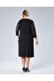 Women's Plus Size Black, Sequin Detailed Fabric, Crew Neck Dress 65N38794 - 7