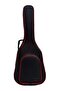 Classical Guitar Bag-Case-Thick-Gigbag-Black-Red Wick-Flax-Waterproof-Gtrblackred004
