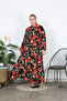 Women's Patterned Large Size Dress - 4