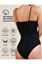 Women's Rope Strap Snap Bodysuit, Soft Modal - Cotton Blend, Hooked Bodysuit, 1 Piece. Black - 3
