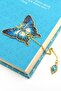 Starry Night Shades Butterfly Gold Color Metal Bookmark with Chain Ay006 - 2