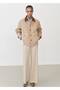Denim Parka with Contrast Collar - 2