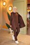 Quilted Triple Set with Zippered Hooded Pocket - (38-46) - 71226 - Brown - 8