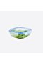 3-Piece Sealed Refrigerator Organizer and Freeze Suitable Storage Container Shallow Square 350,600,1025ml - 2