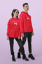 Player Printed Lover Set Cotton Long Sleeve Shardonlu 3 Thread Hooded Sweatshirt (1 Woman + 1 Man) - 3