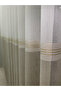 Paris Banded Gold Glitter Two-Color Tulle Curtain |   1/2,5 Medium Pleated |   Ecru-Beige - 3