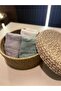Natural Jute Wicker Stylish and Functional Basket and Hand-Face Towel Set - 3