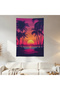 Game Miami Wall Cloth Wall Tapestry First Quality Satin Fabric Poster