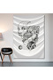 Robot Woman Wall Cloth Wall Tapestry First Quality Satin Fabric Poster - 2