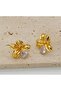 Gold Jewelled Flower Earrings - 3