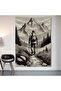 Mountain Hiking Wall Cloth Wall Tapestry First Quality Satin Fabric Poster - 2