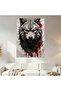 Warrior Wolf Wall Drape Wall Tapestry First Quality Satin Fabric Poster