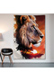 Lion Wall Cloth Wall Tapestry First Quality Satin Fabric Poster - 2