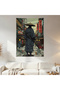 Street Samurai Wall Drape Wall Tapestry First Quality Satin Fabric Poster