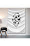 Theater Masks Wall Cloth Wall Tapestry First Quality Satin Fabric Poster - 2