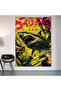 Neon Shark Wall Cloth Wall Tapestry First Quality Satin Fabric Poster - 2