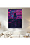Neon Bar Wall Drape Wall Tapestry First Quality Satin Fabric Poster