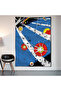 Space Design Wall Cloth Wall Tapestry First Quality Satin Fabric Poster - 2