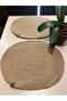 Natural Jute Knitted American Service Set - Set of 2 Plates - 2