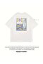 Unisex Life Is Good Printed Oversize 100% Cotton T-Shirt - 5