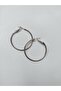 Women's Silver Color Clip-On Hoop Earrings - 4cm - 2