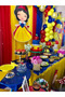 35Pcs Balloons + Chain Snow White Concept Birthday Party Yellow, Navy Blue, Red - 2