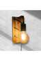 Natural Sconce Wood Sconce Wall Lamp Wooden Wall Lamp for Restaurant Cafe Hotel Office Living Room Bar - 3