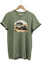 Outdoor Offroad 4X4 Car Printed Mountain a Little Dirt Never Hurt 100% Cotton Khaki Basic T-Shirt