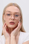 نظارات Vitrum Nude الزاوية للجنسين من الزجاج الشفاف المقاوم للضوء الأزرق يمكن تغيير النظارات البصرية المتوافقة - 3