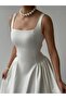 Strappy Pleated Flared Maxi Long Height Premium Pencil Evening Gown Occasion Dress - 5
