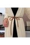 4Pcs Black/Tan/Brown/White, Knot Detailed Cord Belt, Dress Belt, Jacket Belt, Shirt Belt - 3