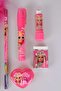 Dekomus with Licensed Barbie 7-Piece Stationery Set 2 Pieces of Pencils, Feather Pencil, Rocket Eraser, - 3
