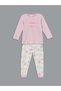 Lcw Kids Crew Neck Printed Girls' Pajamas Set