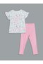 Lcw Baby Minnie Mouse Printed Baby Girl T-Shirt and Leggings 2-Piece