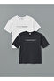 Giyçık Store Anthracite Crew Neck Boys' T-Shirt 2-Pack